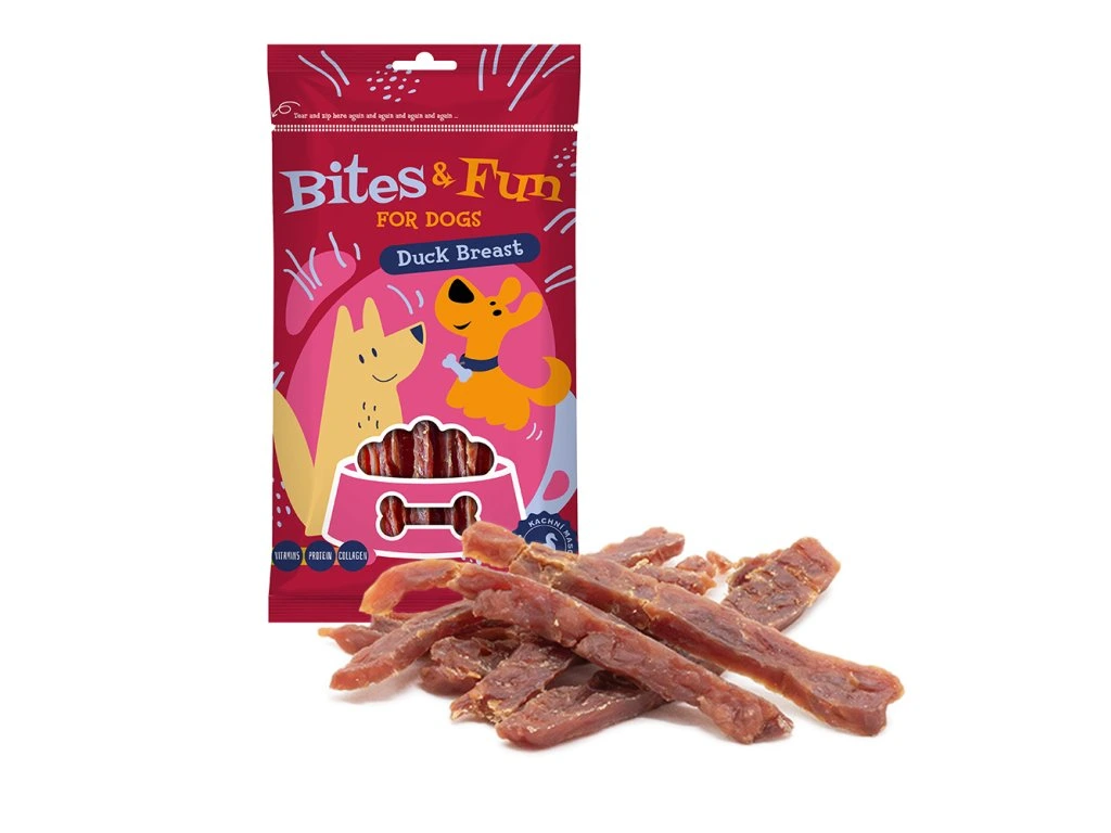 Φυσικές λιχουδιές σκύλου Akinu BITES & FUN Duck Breast 0.1 κιλού