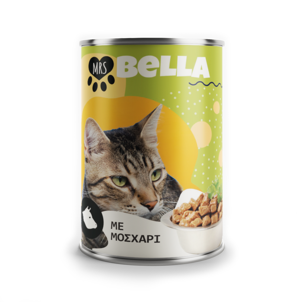 Κονσέρβα γάτας μοσχάρι Mrs Bella Beef 415g