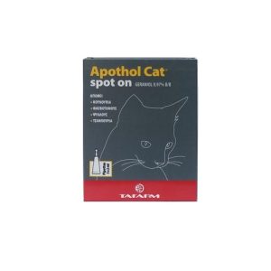 Εντομοαπωθητικές αμπούλες γάτας APOTHOL CAT SPOT ON 0.1 κ.