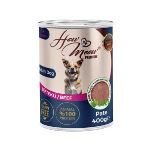 Υγρή τροφή σκύλου κονσέρβα How Meow Pate με βοδινό 0.4 κ.