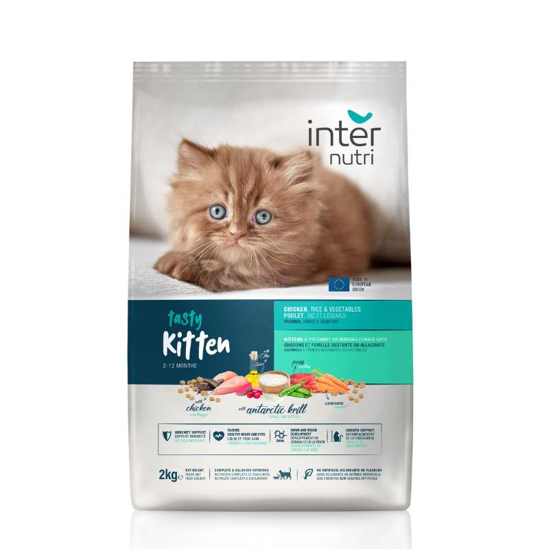 Τροφή για γατάκια με κοτόπουλο Internutri Tasty Kitten 2 κ.
