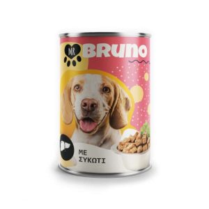 Υγρή τροφή σκύλου Mr Bruno με μοσχάρι σε κονσέρβα 1.240 κ.
