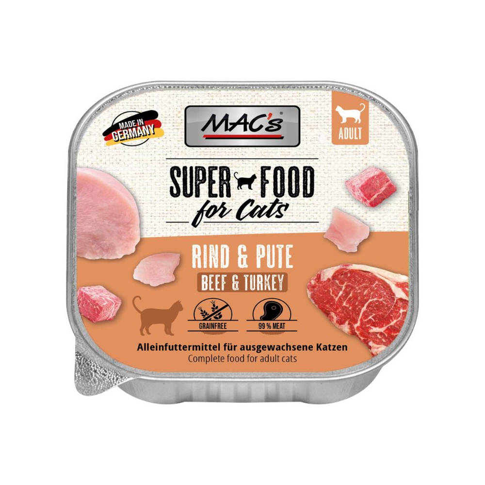 Υγρή τροφή για γάτες MACs cat Beef & Turkey 0.1kg