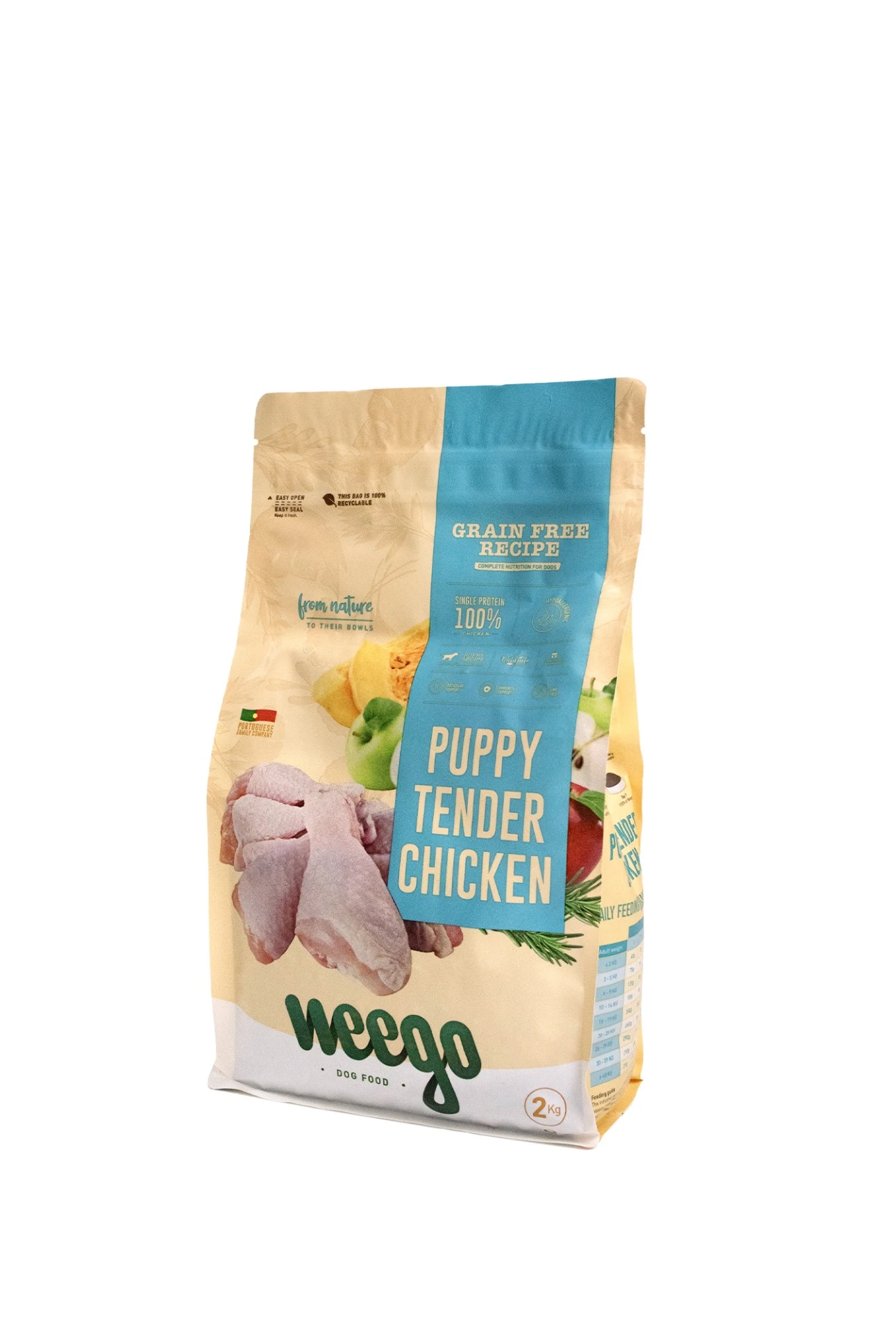 Weego Puppy Tender Chicken Grain Free 10Kg τροφή κουταβιού κοτόπουλο - ξηρά τροφή κουταβιού με κοτόπουλο χωρίς δημητριακά