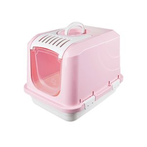 Bagheera 66x46x46H κλειστή γατολεκάνη ροζ - κλειστή λεκάνη γάτας ροζ χρώμα