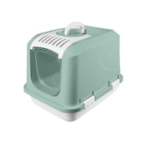 Bagheera 66x46x46cm κλειστή αμμολεκάνη γάτας - κλειστή αμμολεκάνη για γάτες χακί