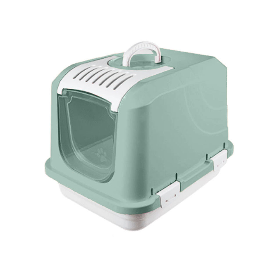 Bagheera 66x46x46cm κλειστή αμμολεκάνη γάτας - κλειστή αμμολεκάνη για γάτες χακί