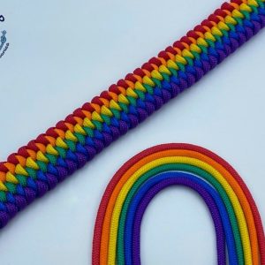 Unicord 30-36cm περιλαίμιο σκύλου ουράνιο τόξο - χειροποίητο κόσμημα