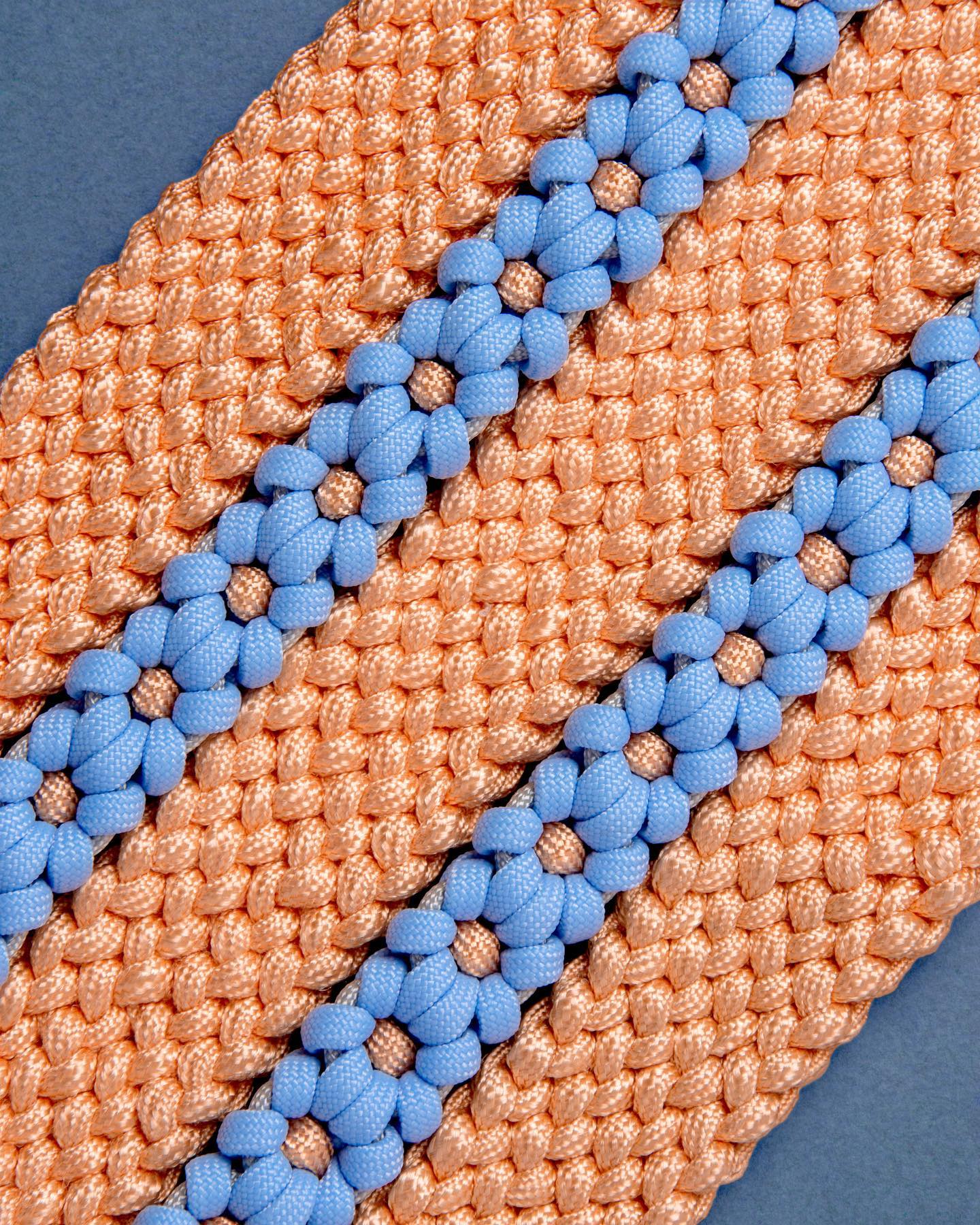 Unicord Small περιλαίμιο σκύλου πλεκτό - πορτοκαλί πλεξούδα 30-36cm