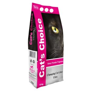 Cat's Choice 10KG αντιβακτηριδιακή άμμος γάτας - καφέ άμμος με άρωμα πούδρας