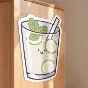 ΑΥΤΟΚΟΛΛΗΤΟ ΟΝΥΧΟΔΡΟΜΙΟ DRUNK BUT HAPPY CAT CUCUMBER 45*60cm (DRUNK1-4560) - Εικόνα 2