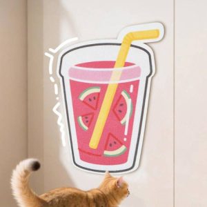 ΑΥΤΟΚΟΛΛΗΤΟ ΟΝΥΧΟΔΡΟΜΙΟ DRUNK BUT HAPPY CAT SCRATCHER WATERMELON 45*60cm (DRUNK2-4560) - Εικόνα 3