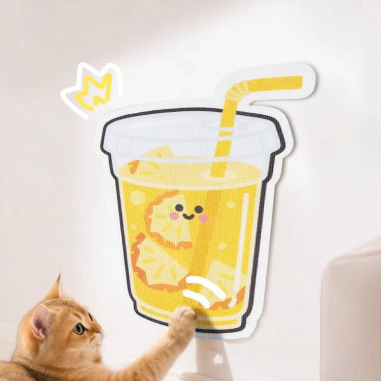 ΑΥΤΟΚΟΛΛΗΤΟ ΟΝΥΧΟΔΡΟΜΙΟ DRUNK BUT HAPPY CAT SCRATCHER PINEAPPLE 45*60cm (DRUNK3-4560) - Εικόνα 3