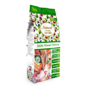 Natural 20KG αντιβακτηριδιακή άμμος γάτας - άμμος γάτας με άρωμα εξωτικών λουλουδιών