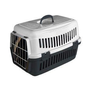 Felix R 48x32.5x32.5H μποξ μεταφοράς κατοικιδίων - Μπόξ Μεταφοράς Κατοικιδίων με Μεταλλική Πόρτα Γκρι Μαύρο