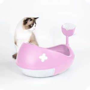 Cat Λεκάνη Γάτας ροζ λεκάνη γάτας ροζ - με φτυαράκι καθαρισμού
