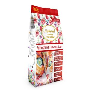 Natural 20KG αντιβακτηριδιακή άμμος γάτας - άμμος γάτας με άρωμα ανοιξιάτικων λουλουδιών