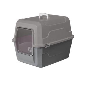 Catbus 52x37x48H κλειστή λεκάνη γάτας - μπροστινό πορτάκι γκρι