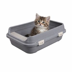 NALA ΑΝΟΙΧΤΗ ΛΕΚΑΝΗ ΓΑΤΑΣ ΓΚΡΙ 66x46x22 (NAL-003) - Εικόνα 2