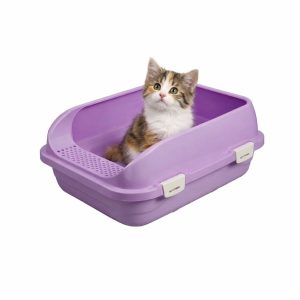 NALA ΑΝΟΙΧΤΗ ΛΕΚΑΝΗ ΓΑΤΑΣ ΜΩΒ / ΓΚΡΙ 58x42x24 (NAL-002) - Εικόνα 2