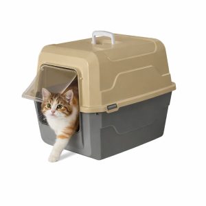 CATBUS ΚΛΕΙΣΤΗ ΛΕΚΑΝΗ ΓΑΤΑΣ ΓΚΡΙ ΜΕ ΜΠΕΖ 52x37x48H (CATB-005) - Εικόνα 2