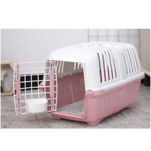 BUDDY PLASTIC DOG CARRIER WITH MAT PINK L580XW370XH371mm (BDCP-3) - Εικόνα 2