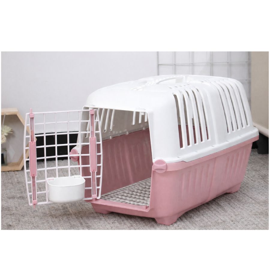 BUDDY PLASTIC DOG CARRIER WITH MAT PINK L580XW370XH371mm (BDCP-3) - Εικόνα 2