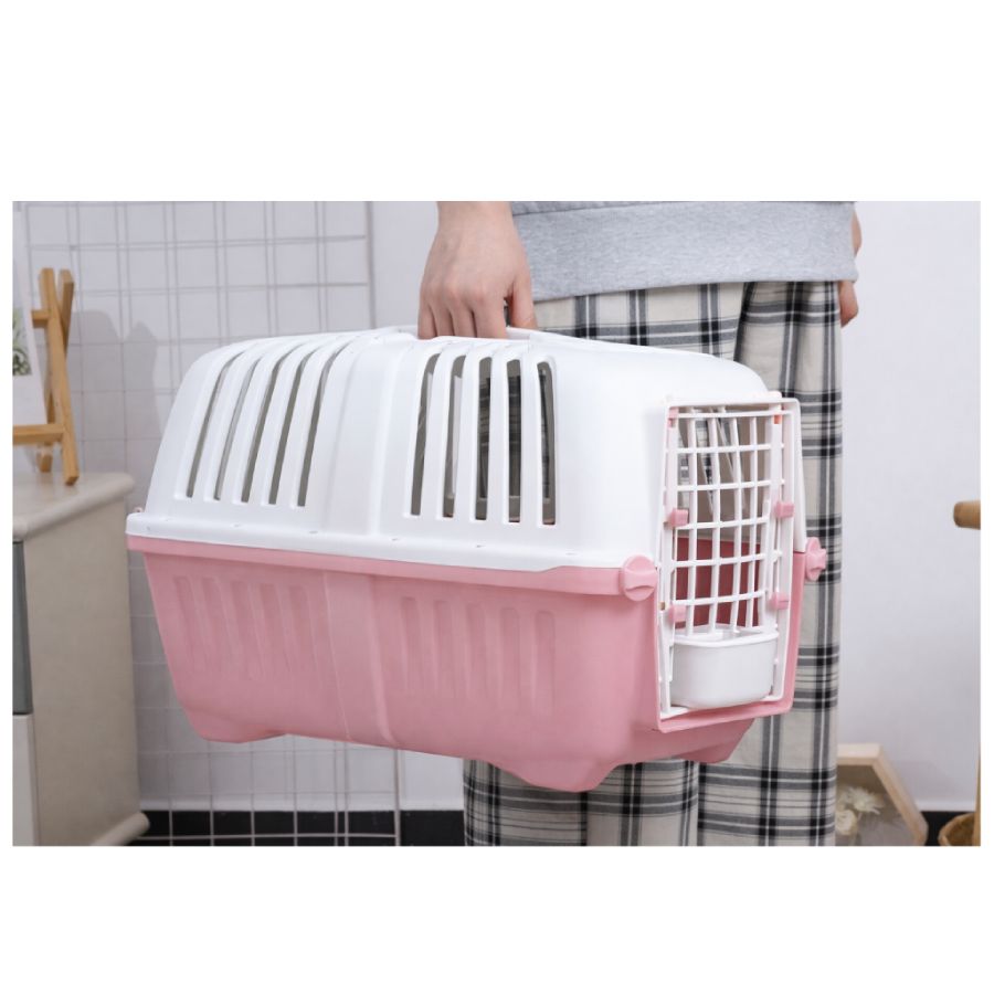 BUDDY PLASTIC DOG CARRIER WITH MAT PINK L580XW370XH371mm (BDCP-3) - Εικόνα 3