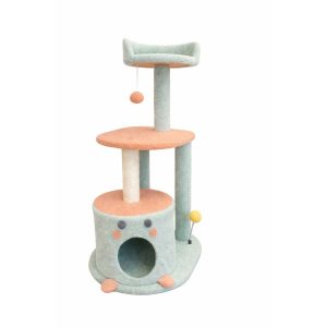 ΟΝΥΧΟΔΡΟΜΙΟ FUZZY PAWS HOTEL CAT TREE L50*W40*H85cm (CT-FUZZY) - Εικόνα 2