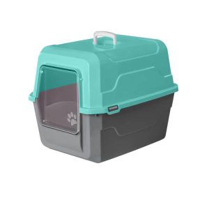 Catbus 52x37x48cm κλειστή λεκάνη γάτας - μπροστινή πόρτα και πλαϊνό άνοιγμα