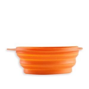 Akinu 500ml πτυσσόμενο μπολ σκύλου - σιλικόνης μπολ με κρίκο