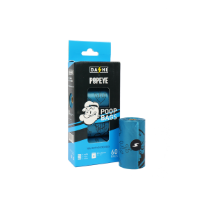 Dashi βιοδιασπώμενες σακούλες περιττωμάτων με 4 ρολάκια - σακούλες περιττωμάτων σκύλου βιοδιασπώμενες