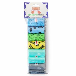 Kakata 8 rolls σακουλάκια περιττωμάτων σκύλου - συλλογή σε χρώματα και σχέδια