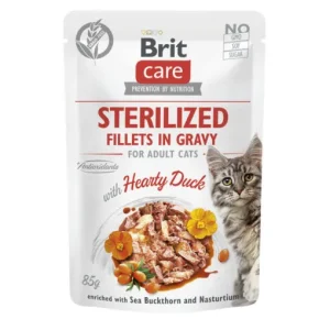 Brit Care® Cat Pouches Fillets In Gravy Sterilized Duck 85gr