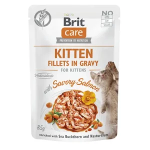 Brit Care® Kitten Pouches Fillets In Gravy Salmon 85g