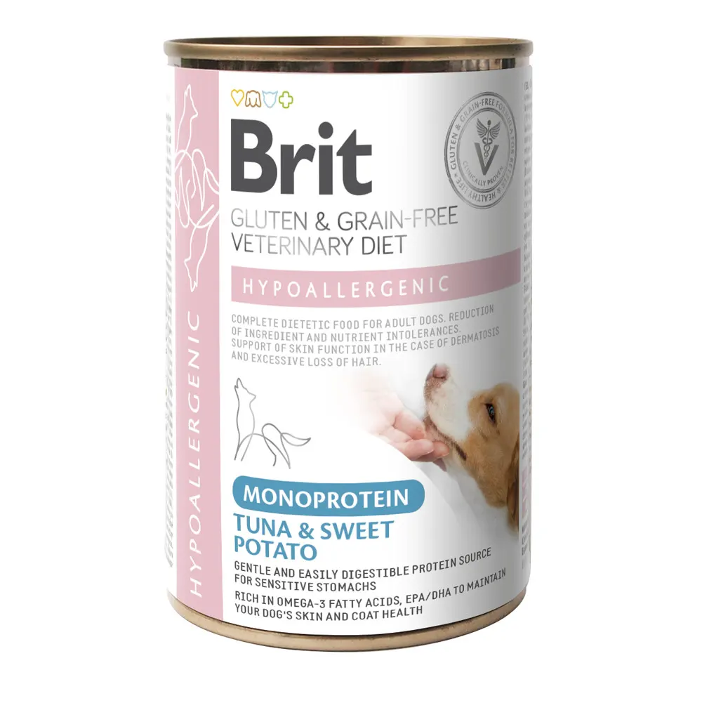 BritVD GF Dog Hypoallergenic Monoprotein Tuna & Sweet Potato 400g