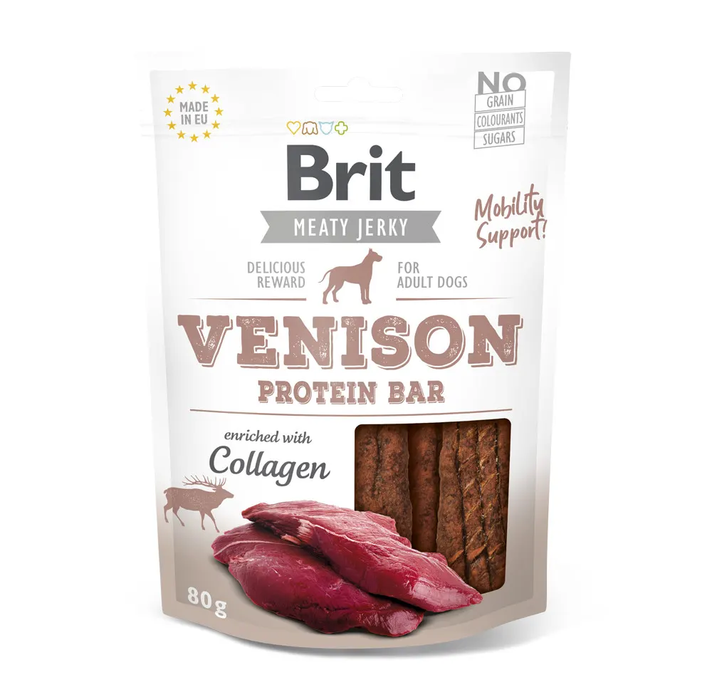 Brit® Dog Snack Jerky Protein Bar Venison 80gr
