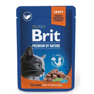 Brit Premium By Nature® Cat Pouches Salmon Sterilised 100gr