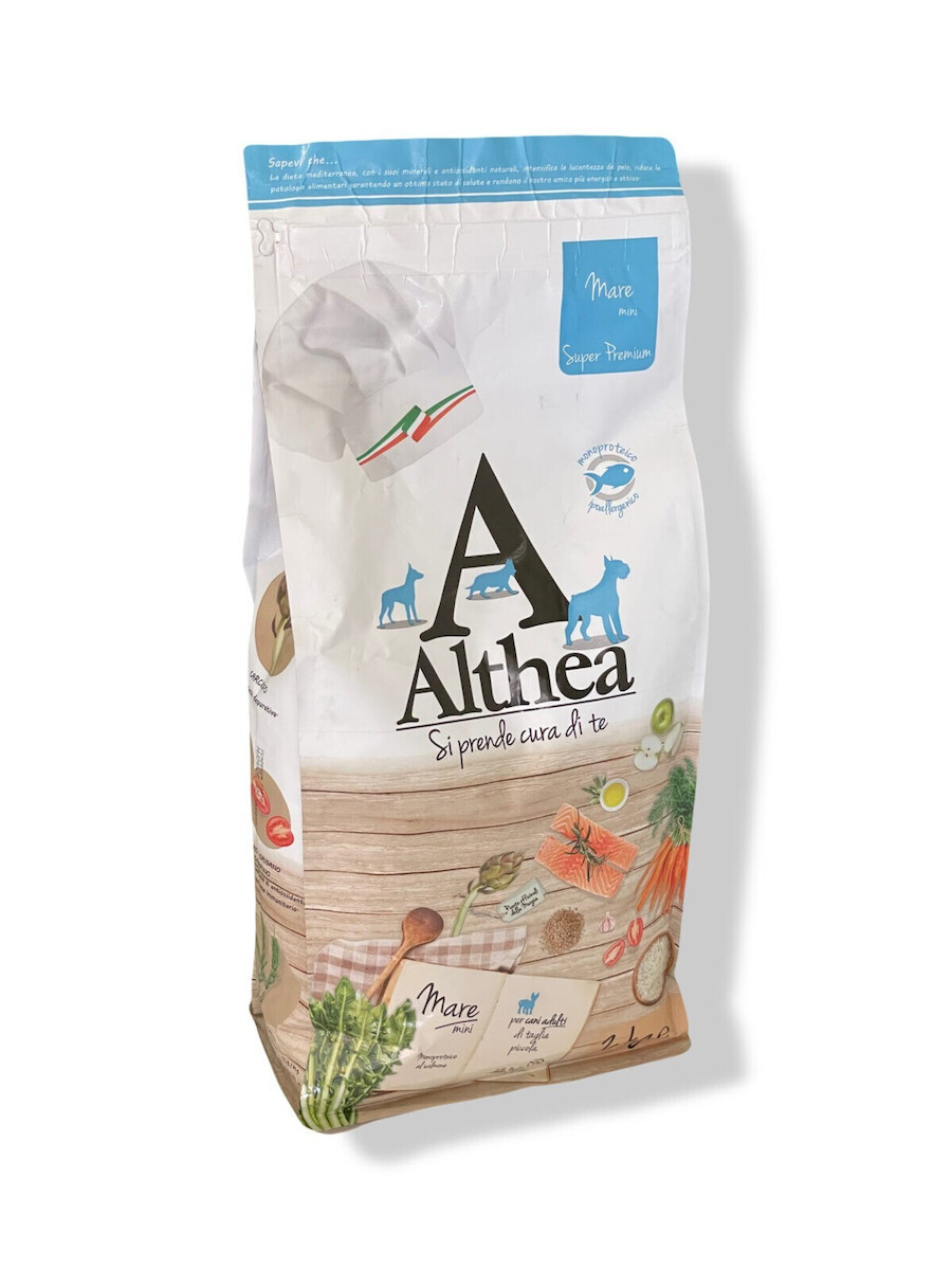 Althea 2kg Ξηρά Τροφή για Ενήλικους Σκύλους Μικρόσωμων Φυλών με Ψάρια, Σολομό, Ρύζι και Μήλο