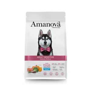 Amanova Adult Sensitive Salmon Deluxe Grain Free 10kg Ξηρά Τροφή Σκύλου με Φρέσκο Σολομό