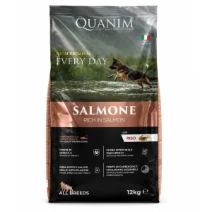 Quanim Every Day Salmone High Premium Ξηρά Τροφή Σκύλου με Σολομό & Ρύζι 12kg