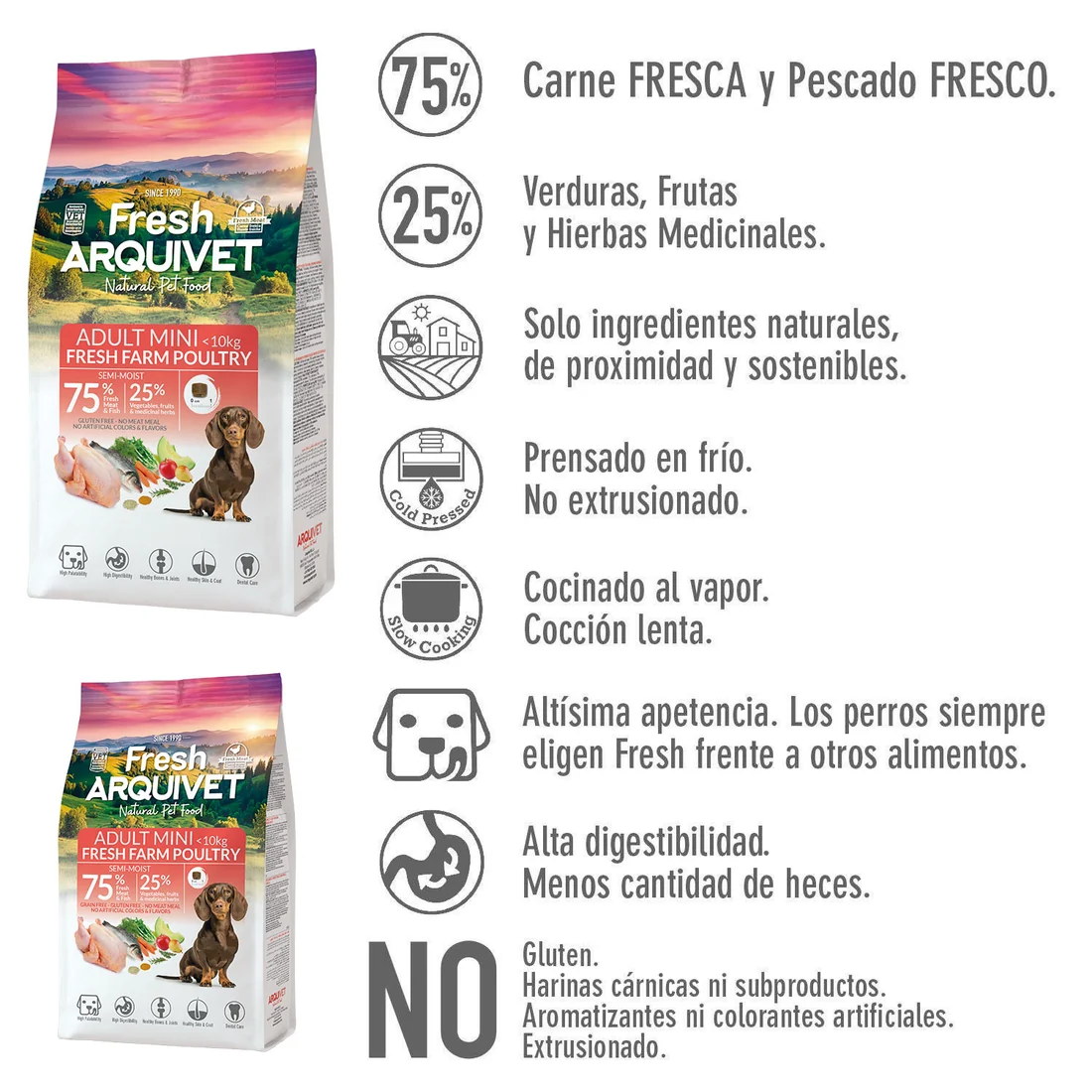 Arquivet Fresh Adult Mini Farm Poultry 2,5kg