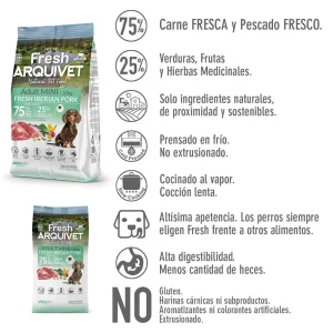 Arquivet Fresh Adult Mini Iberian Pork ημίυγρη τροφή μικρόσωμων σκύλων 2,5kg