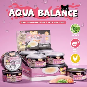Uniq Daily Drink Aqua Balance 85ml – Ρόφημα Γάτας με Κοτόπουλο, Krill & Alfalfa