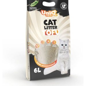 Uniq Pets Tofu Biodegradable Natural Cat Litter 6lt – Φυσική Άμμος Γάτας Χωρίς Άρωμα