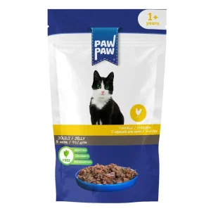 PawPaw Jelly Adult Chicken 85g – Υγρή τροφή γάτας με κοτόπουλο σε ζελέ