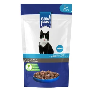 PawPaw Jelly Adult Fish 85g – Υγρή τροφή γάτας με ψάρι σε ζελέ