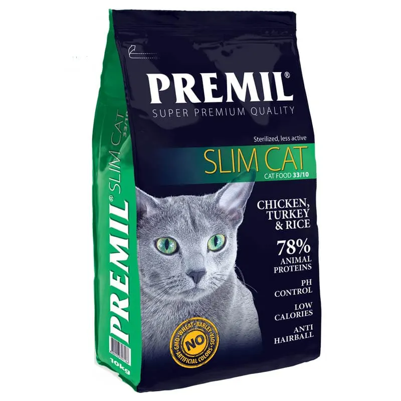 Premil Super Premium Slim Cat 33/10 1,5kg – Ξηρά τροφή για στειρωμένες γάτες